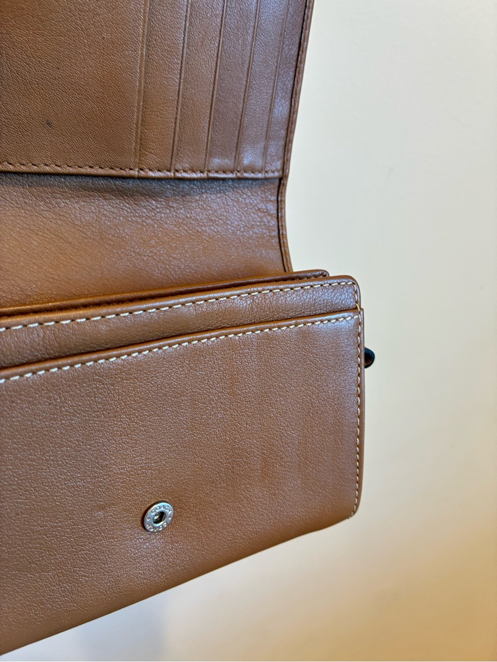 Coach Brown/Tan Leather Buckle Wallet Clutch Y2K Vintage Soho - Picture 11 of 12